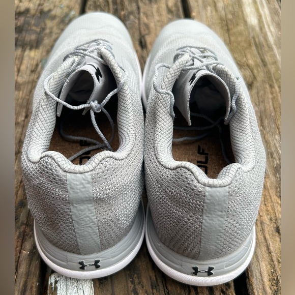 Under Armour UA Tour Tips Knit SL Golf Cleats Spikes Men’s Light Grey Size 9.5 - Picture 8 of 11